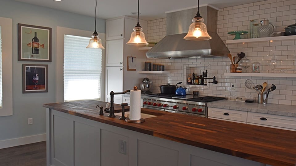 Huge gourmet kitchen. 