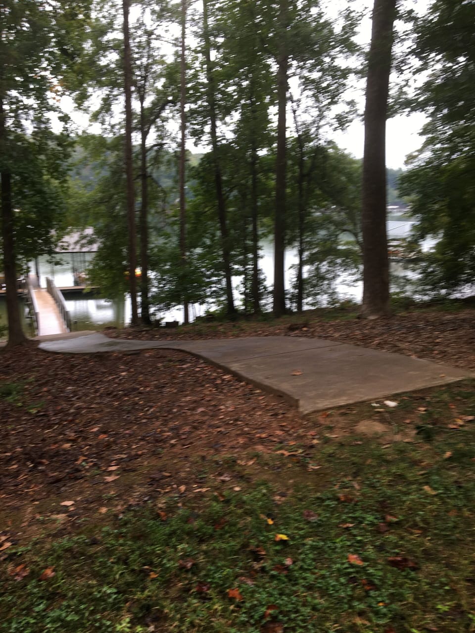 Walkway from dock to house