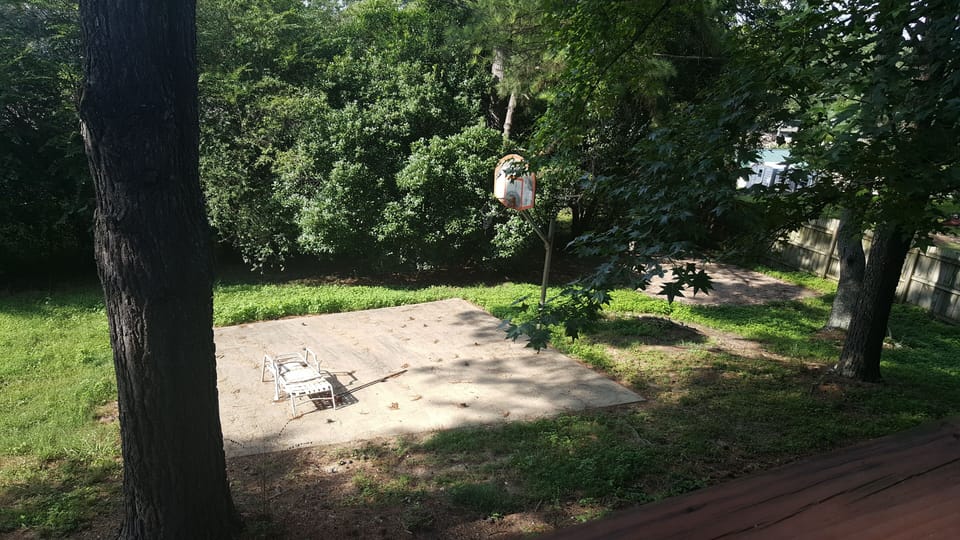 View of half basketball court 