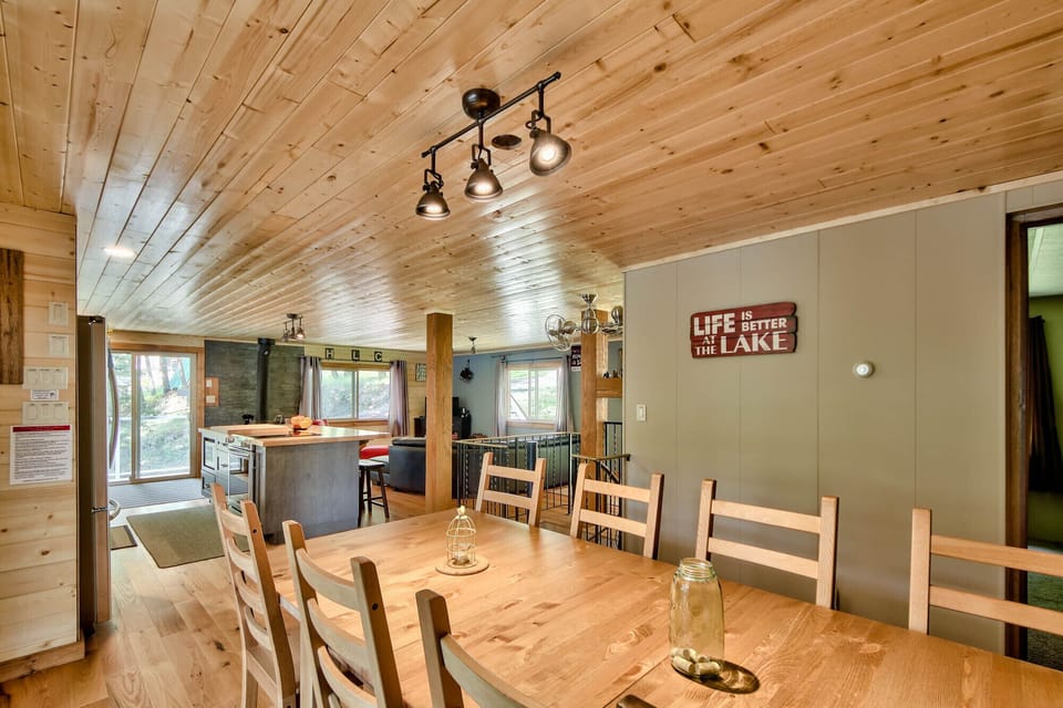 Large wood dining table