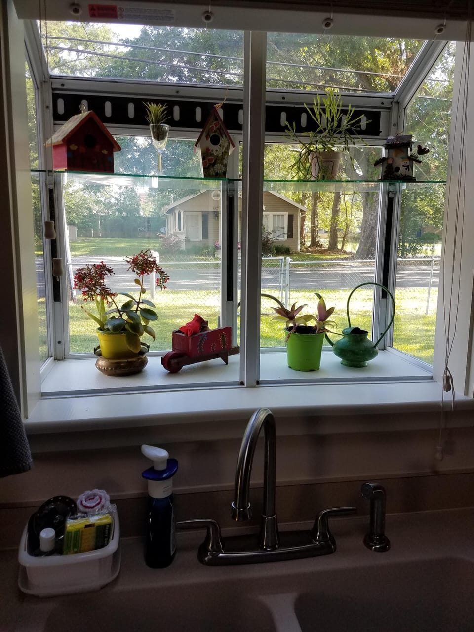 View out of Kitchen window to street