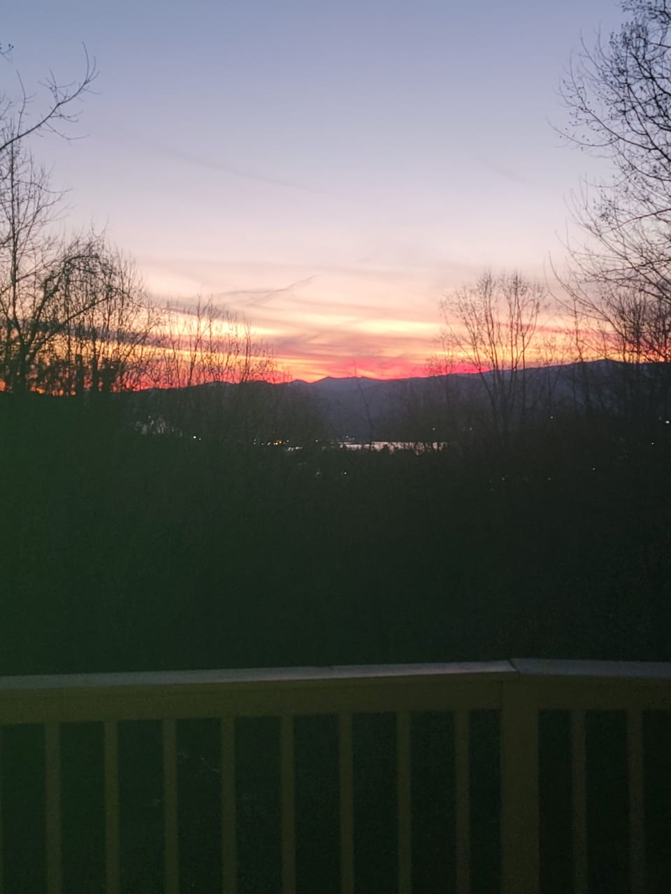Winter sunset views