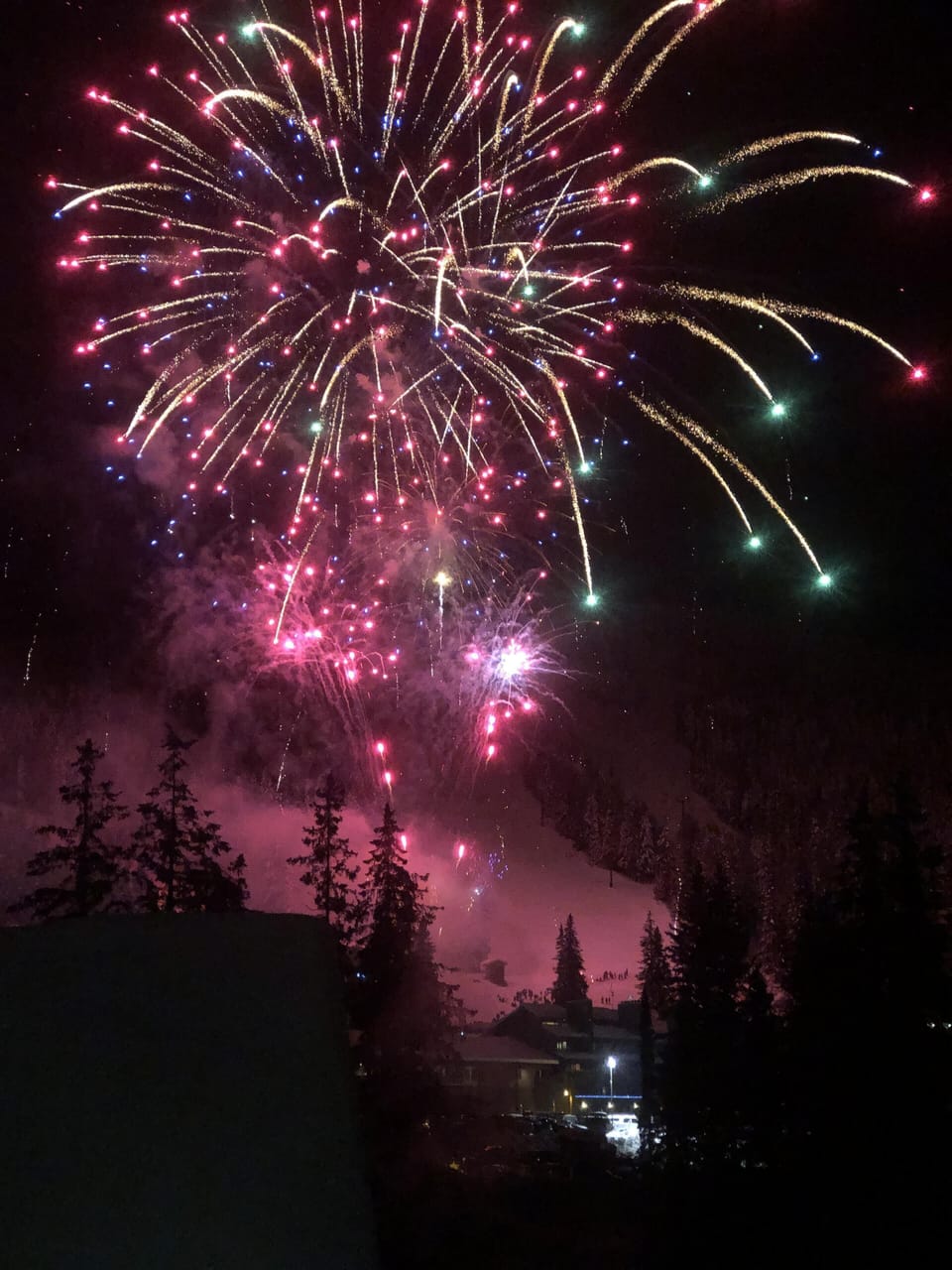 Fireworks from the patio on New Years Eve