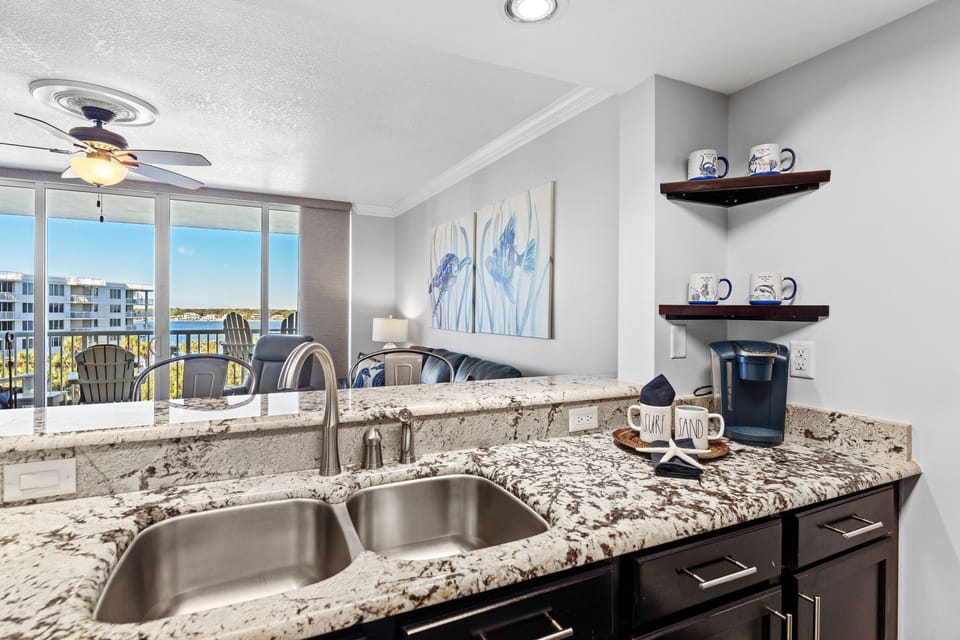 Prepare meals while enjoying the view