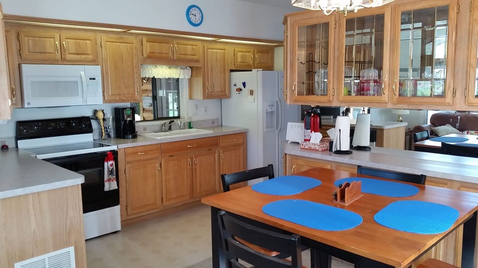 kitchen and dining area from living room.