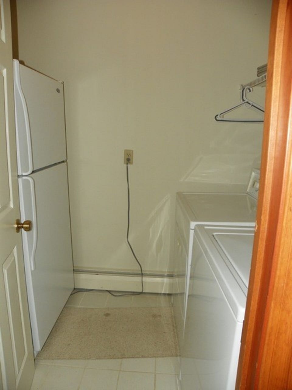 Laundry rm. W/D and large extra fridge for keeping food separate, or overflow.