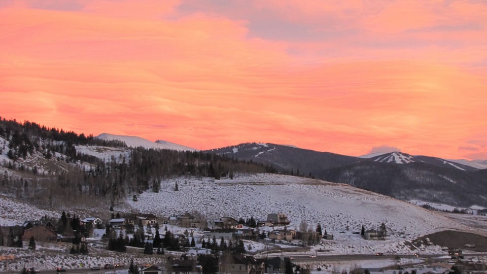 View of Keystone Ski Resort in the Winter from deck. Amazing sunrises.