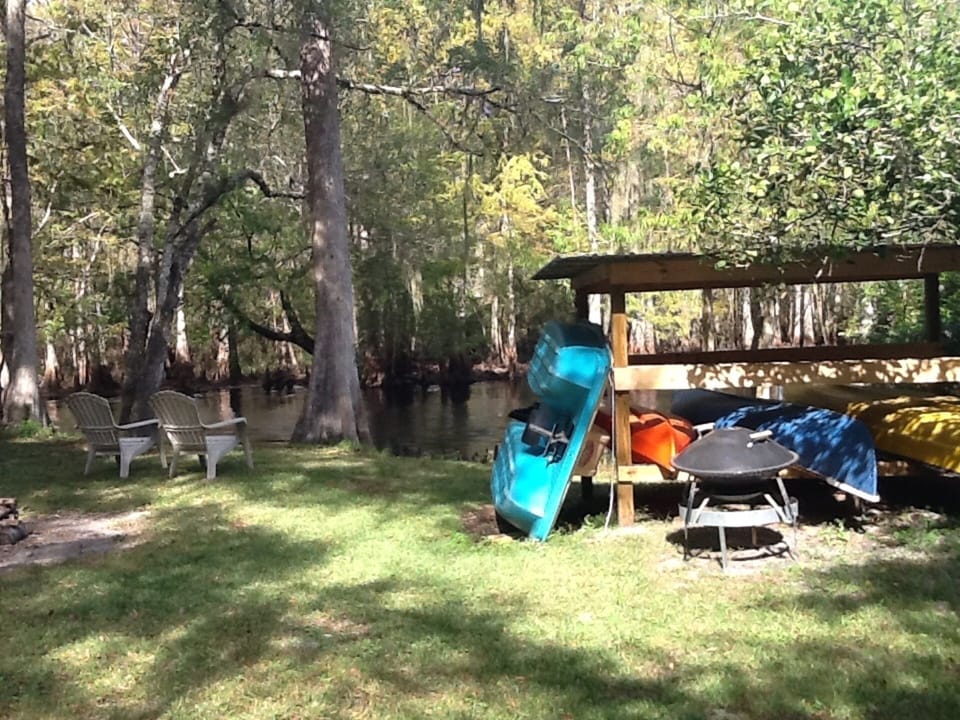 CANOES,  2 KAYAKS, SUNDOLPHIN PEDAL BOAT FOR YOUR ENJOYMENT. TROLLING MOTOR, TOO
