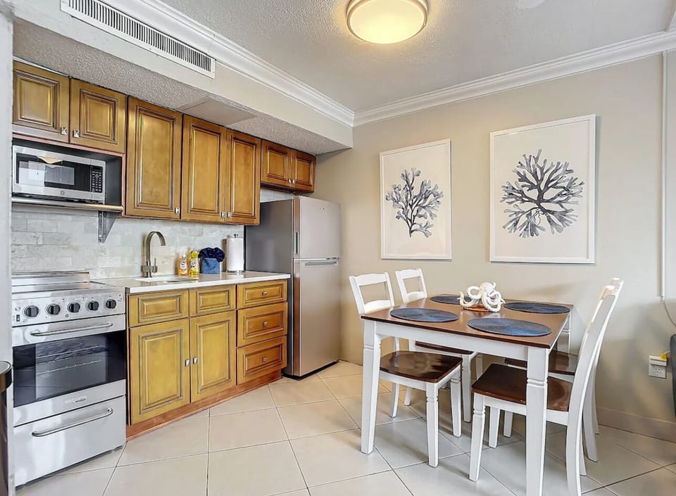 Kitchen- stainless steel appliances