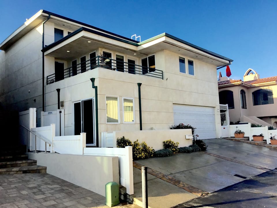 Home is one house from the beach. 25 tiny little steps to the beach.  