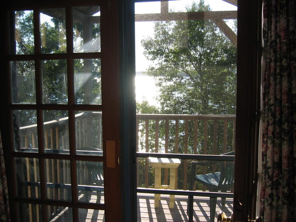 Looking from the Master BDR onto the Balcony