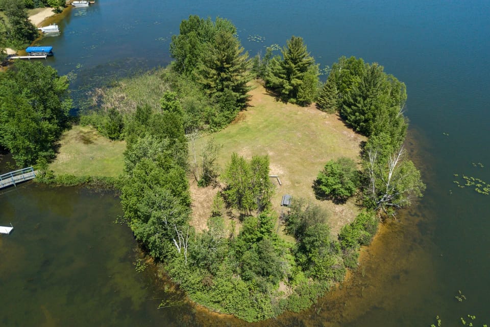 Private Island with Large firepit and horse shoes