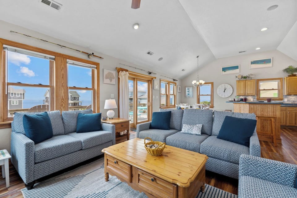 Lounge on one of the comfy couches.