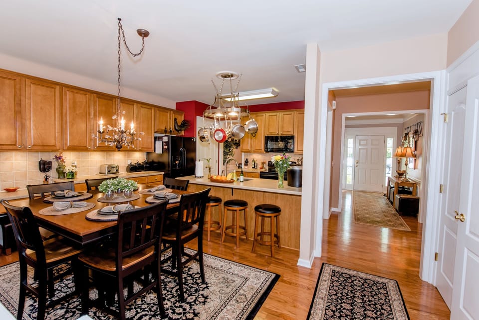 Plenty of seating and work space, with a great open floor plan.