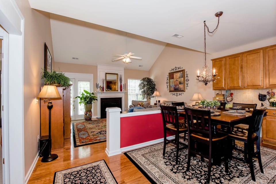 Very open floor plan creates a warm & welcoming  environment for being together.