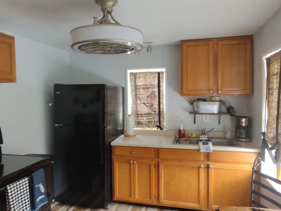 Kitchen with new fan/light combo 
