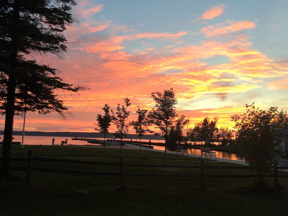Never miss an amazing sunset by simply stepping out into the back yard.