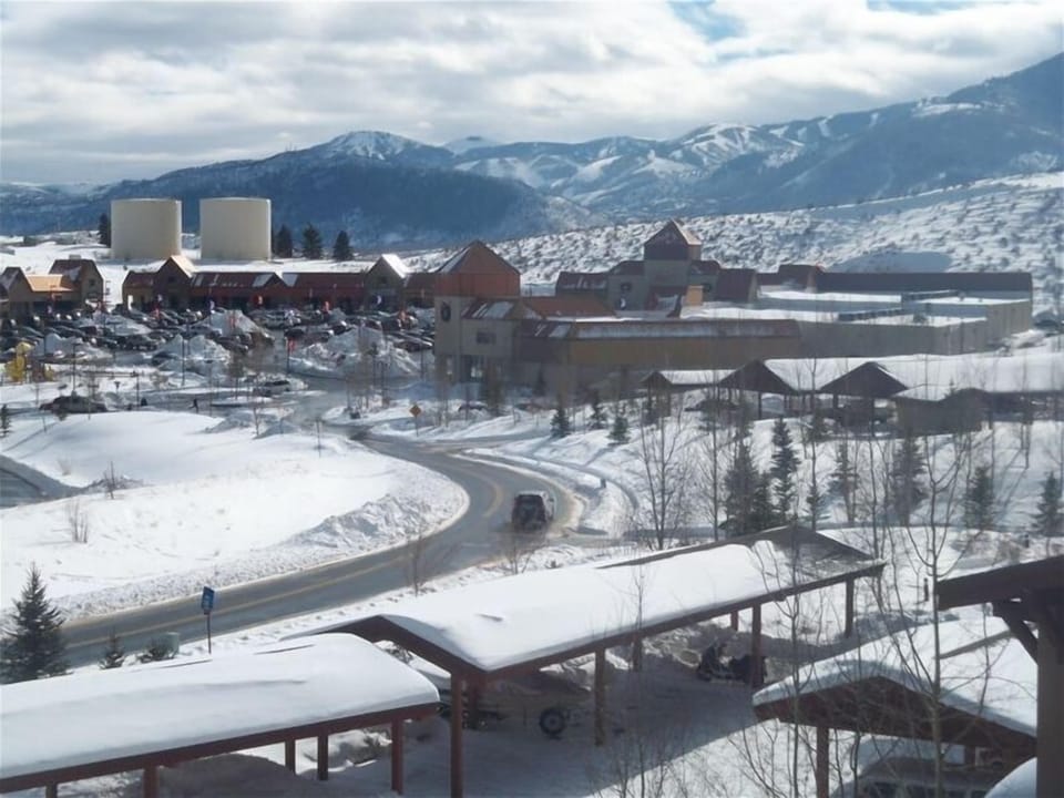 View from our private outdoor deck in the Winter