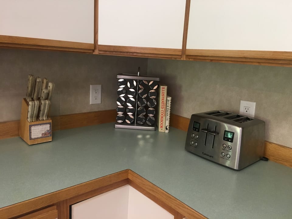 Kitchen has a variety of amenities for your use including spices & coffee maker