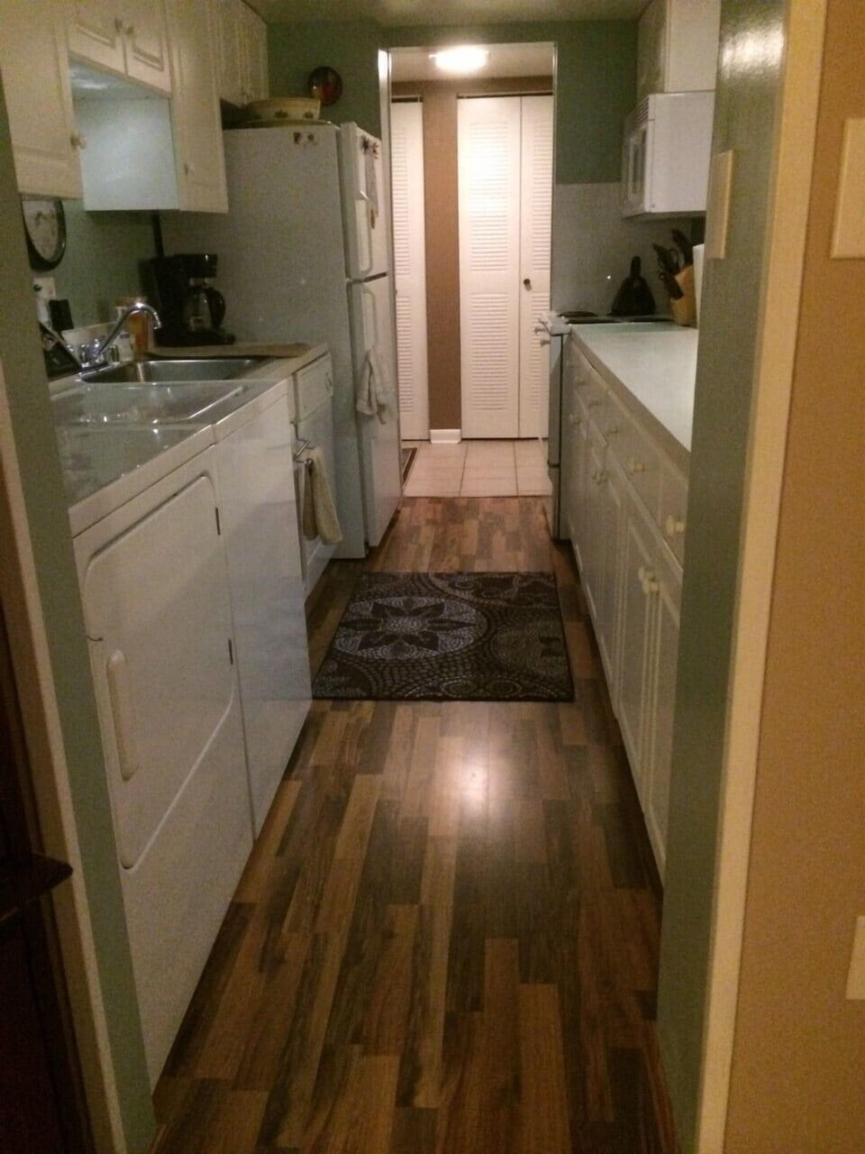 New kitchen floor and recessed lights