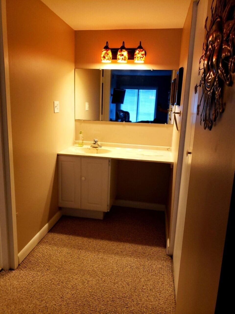 Make-up area with sink