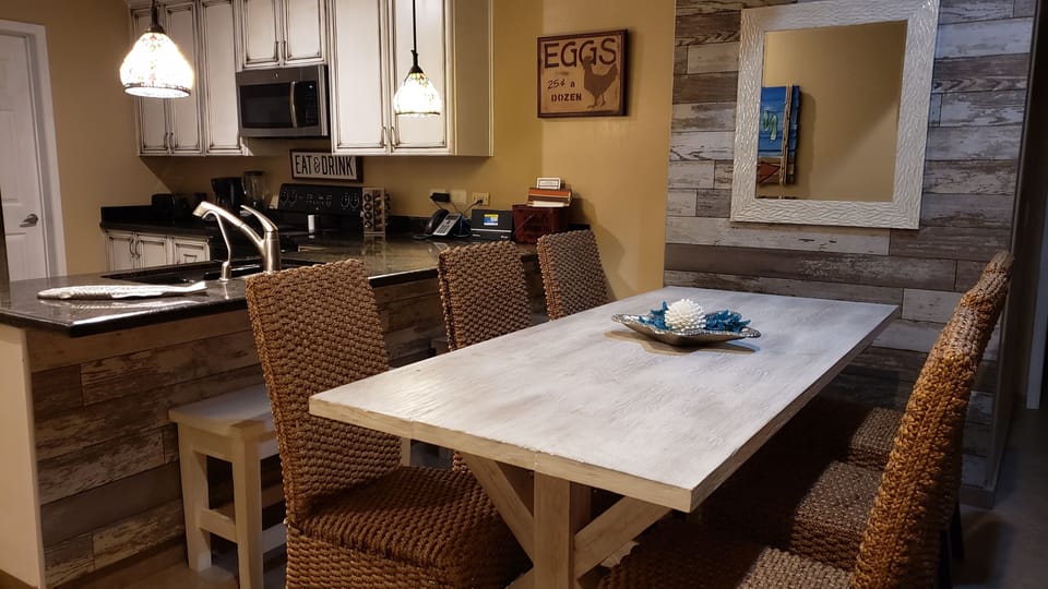 dining and kitchen area