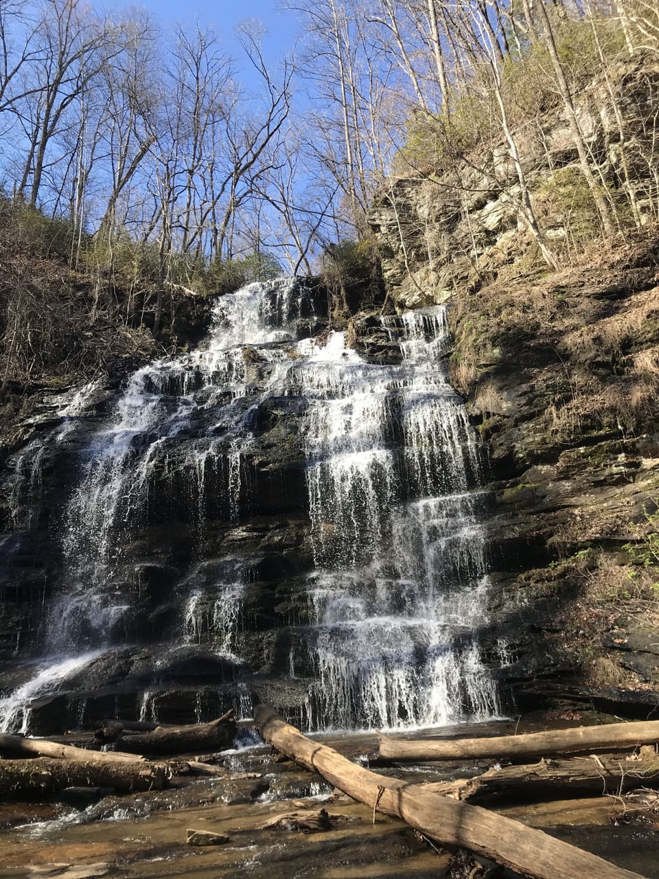 One of many waterfalls in the area