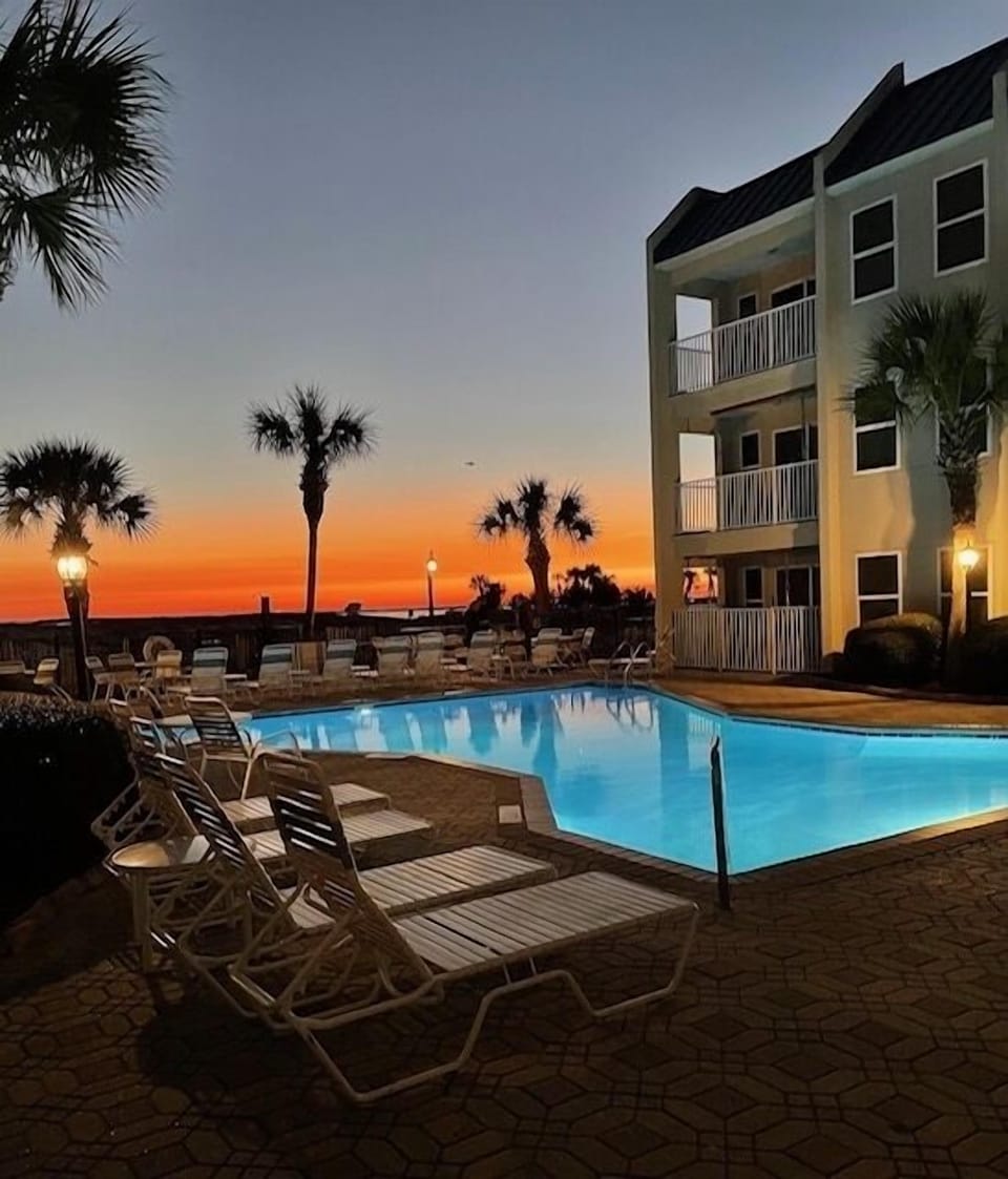 Sunset from the pool area.