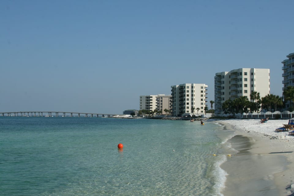 Sugar white sands of the beach.