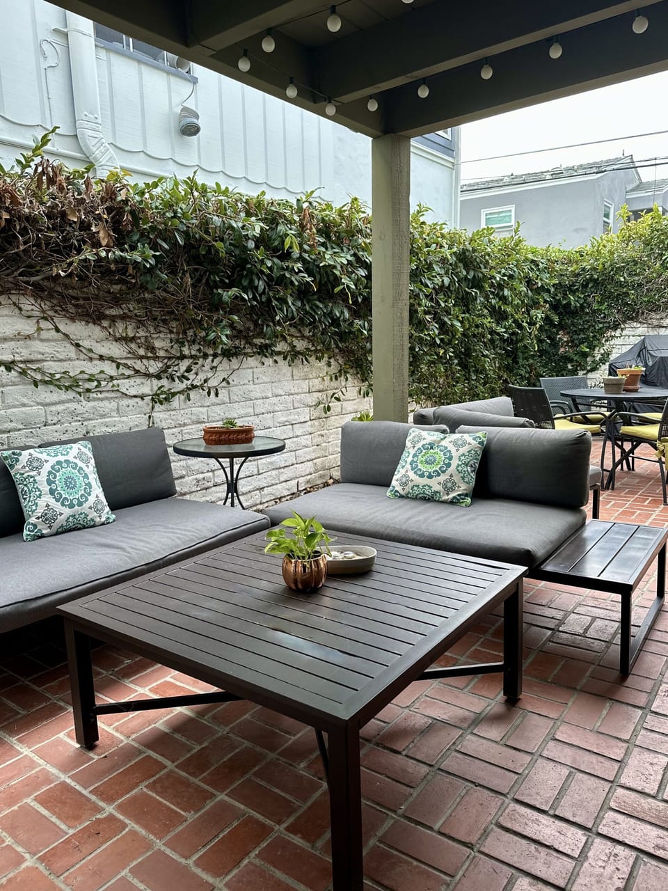 View of courtyard, interior backyard.