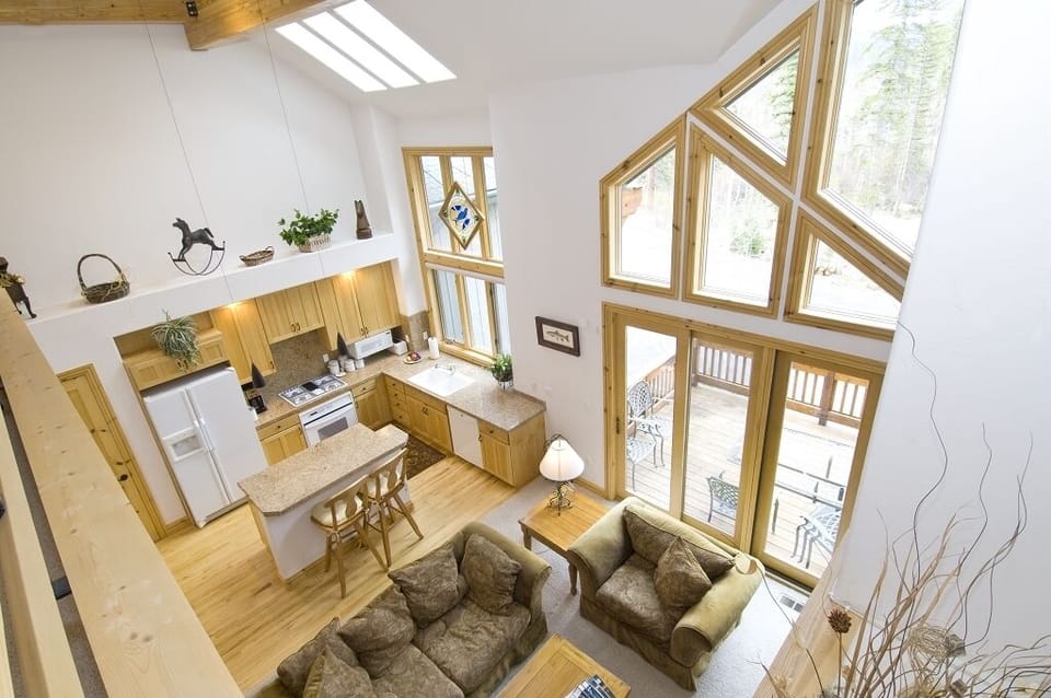 View from loft overlooking the main floor