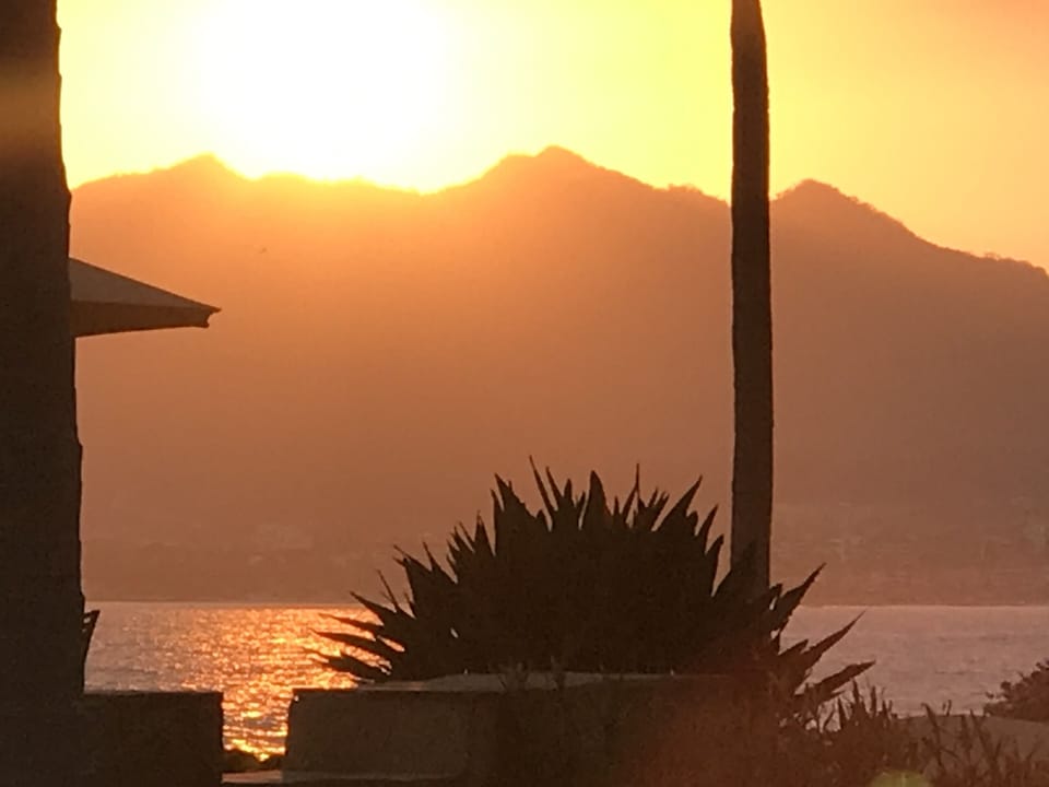Sun setting over the mountains