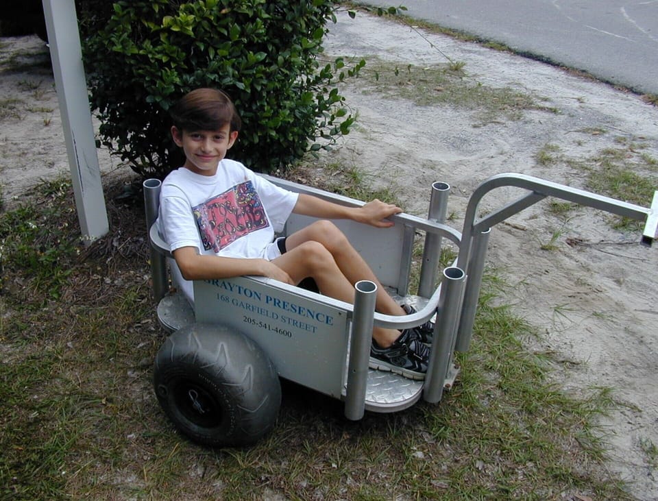 Beach cart with special sand tires