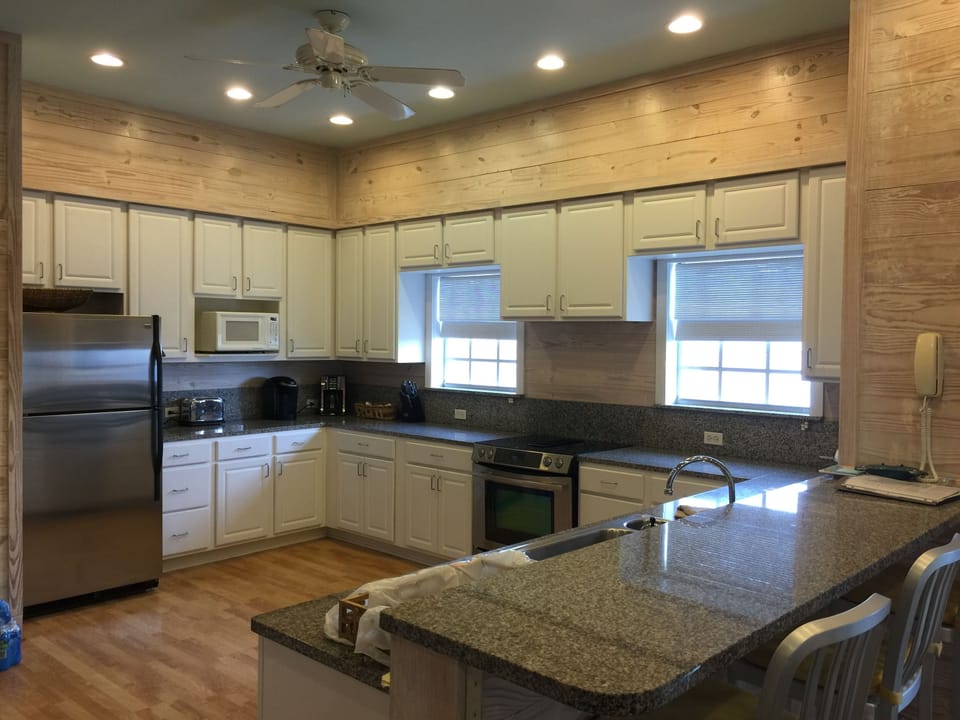 spacious kitchen area