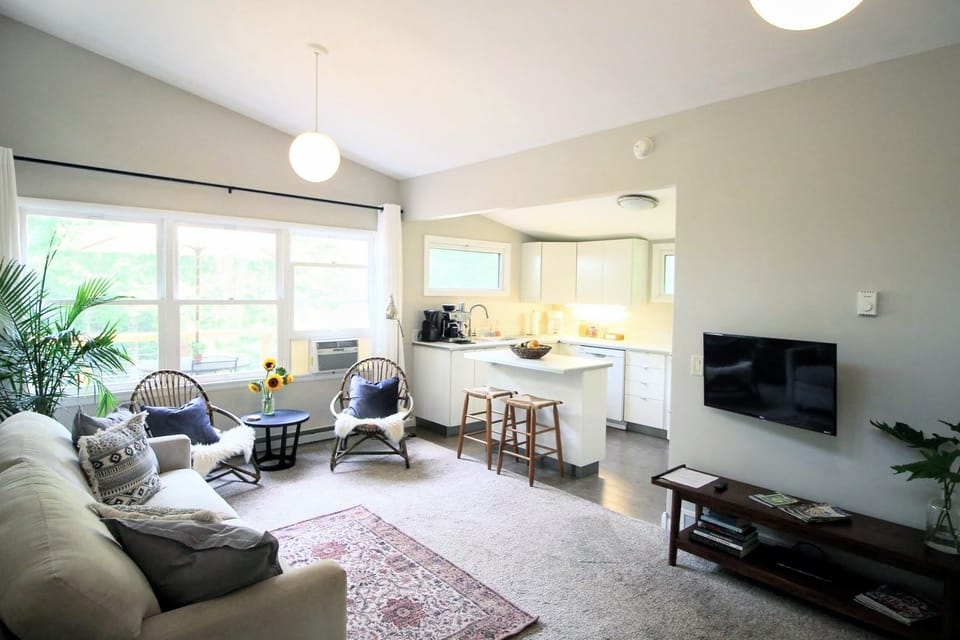 Open concept living room and kitchen 