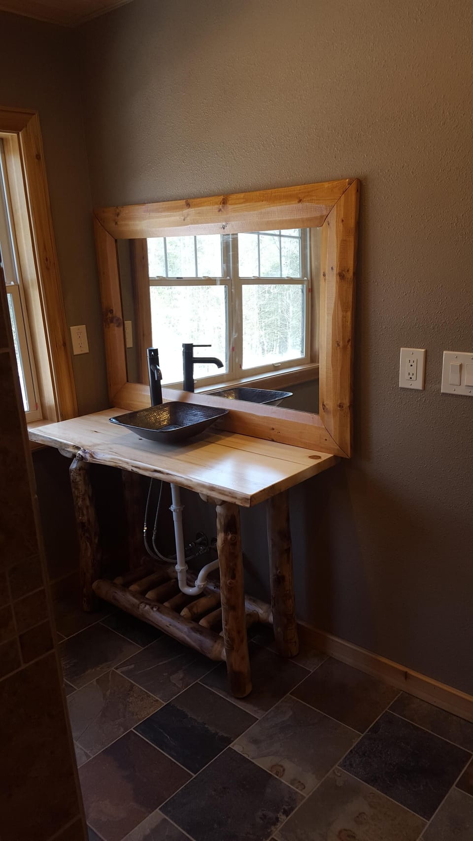 Upper level full bathroom with walk in shower