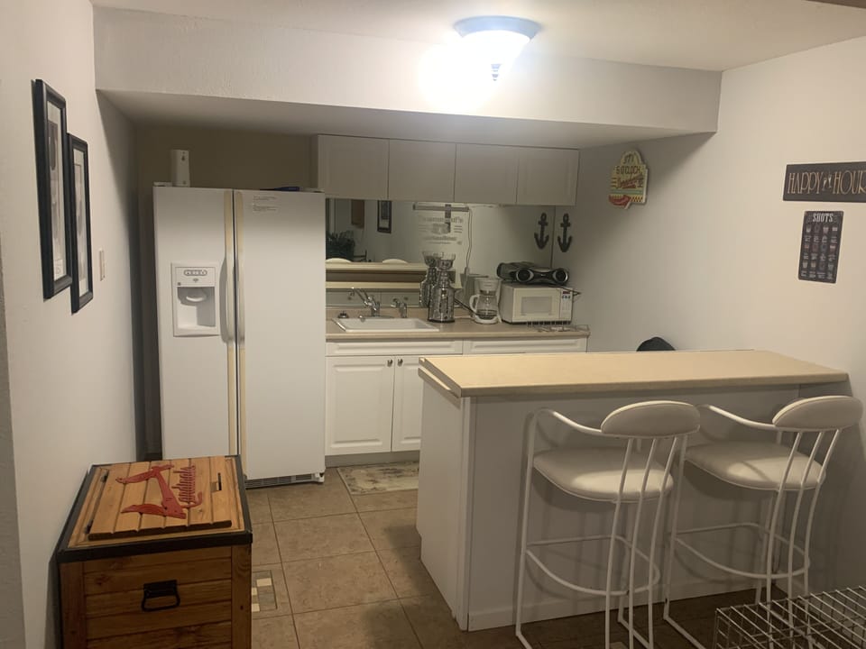 Lower level bar area connected to game room