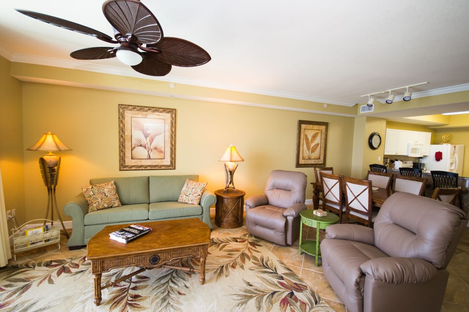 NEW sleeper sofa, NEW leather recliners, new rug, fresh paint and more...