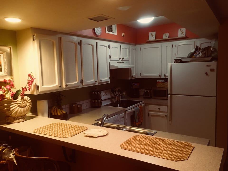 Kitchen has all the small appliances as well.
