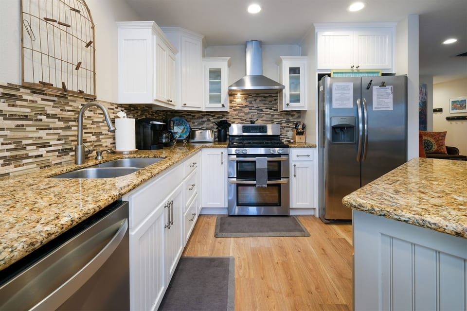 Cooking will be fun in this kitchen stocked with everything you need.