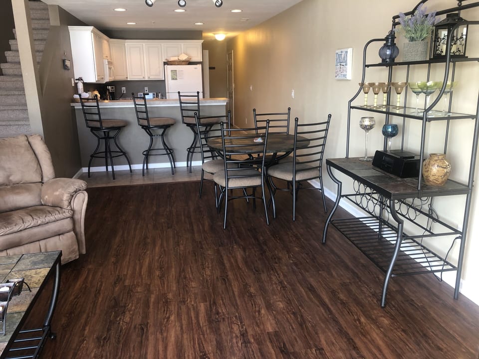 living room and kitchen