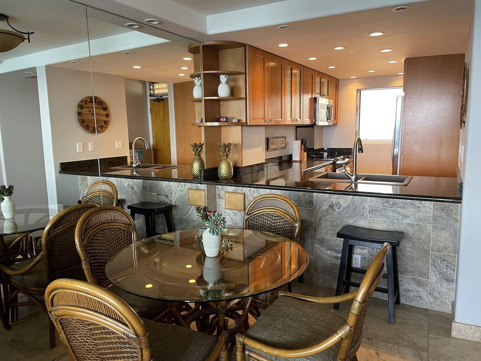 Dining/Kitchen/Bar area 