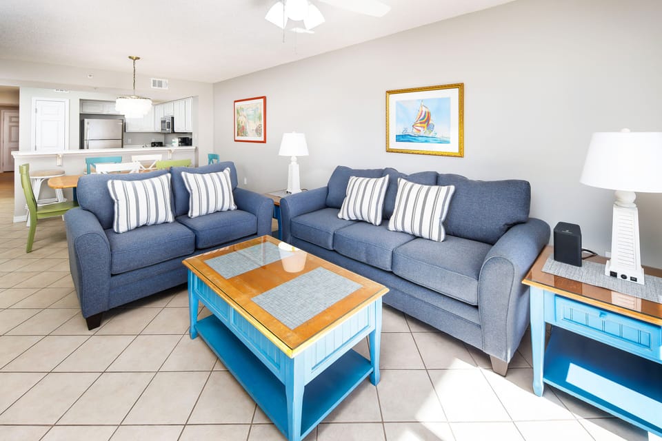 Living Room - 
Gulf Dunes Resort Unit 108 Okaloosa Island Fort Walton Beach FL
