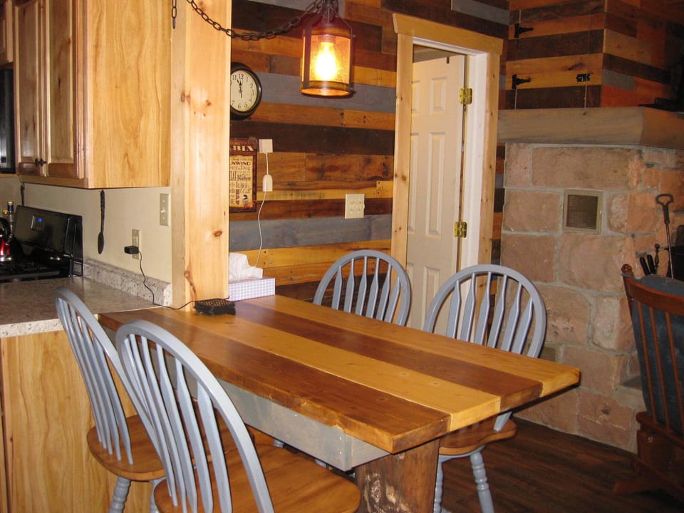 Breakfast bar.  LOVE THIS CABIN.