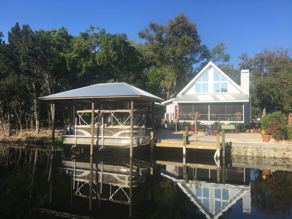 House from water.