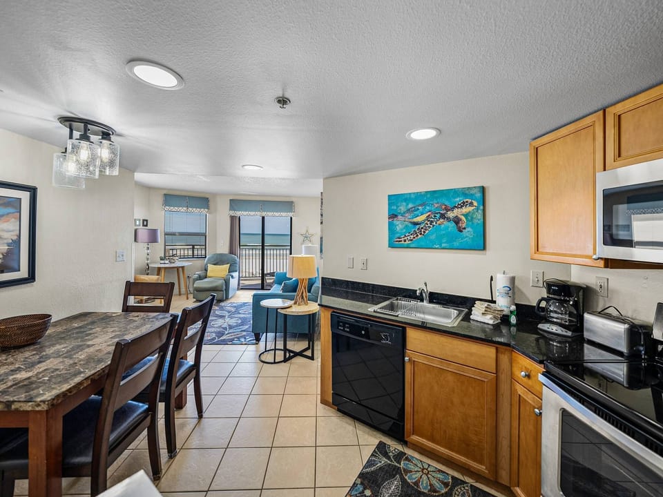 Kitchen and dining area