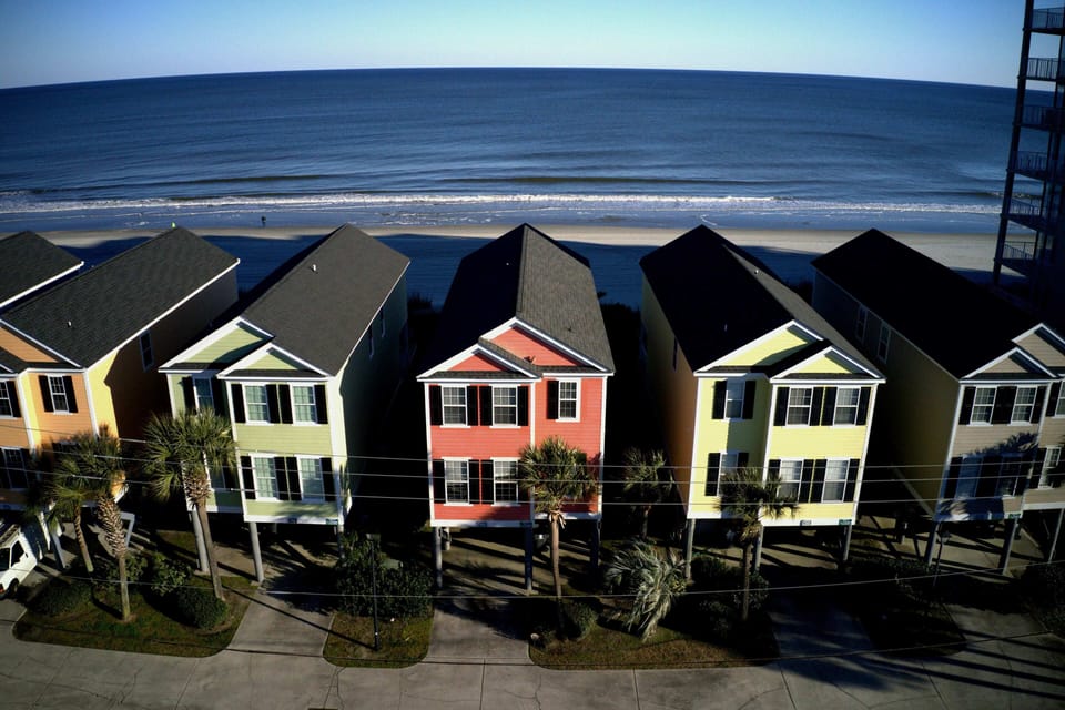 Drone pic of our beach house (in the middle)