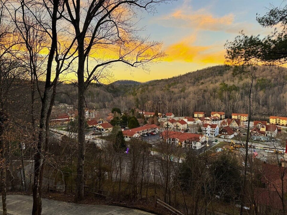 Beautiful sunset from the front porch