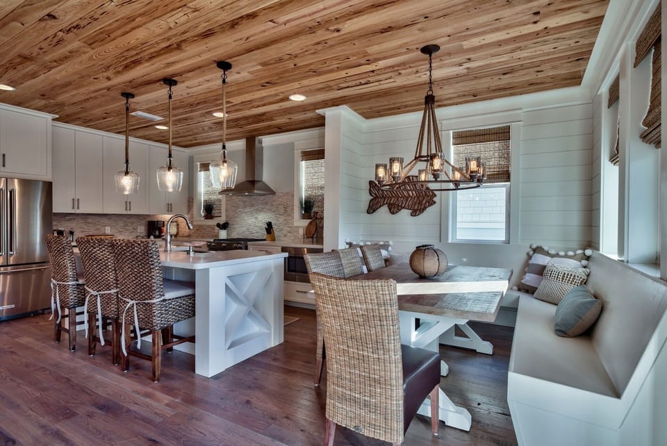 2nd floor Dining Area / Kitchen.  Table seating for 8.  Bar seating for 3.