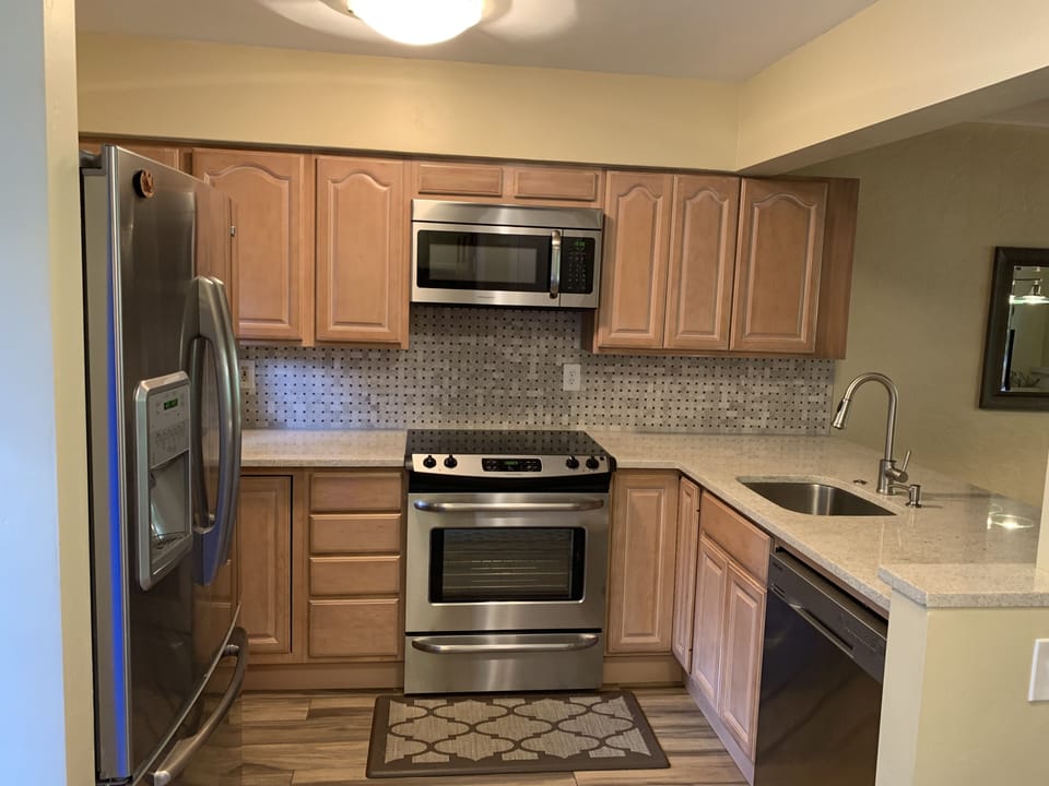 High end stainless appliances and new granite countertops